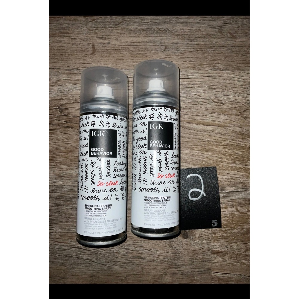 IGK Good Behavior‎ Spirulina Hair Smoothing Spray Set Heat Protectant Frizz